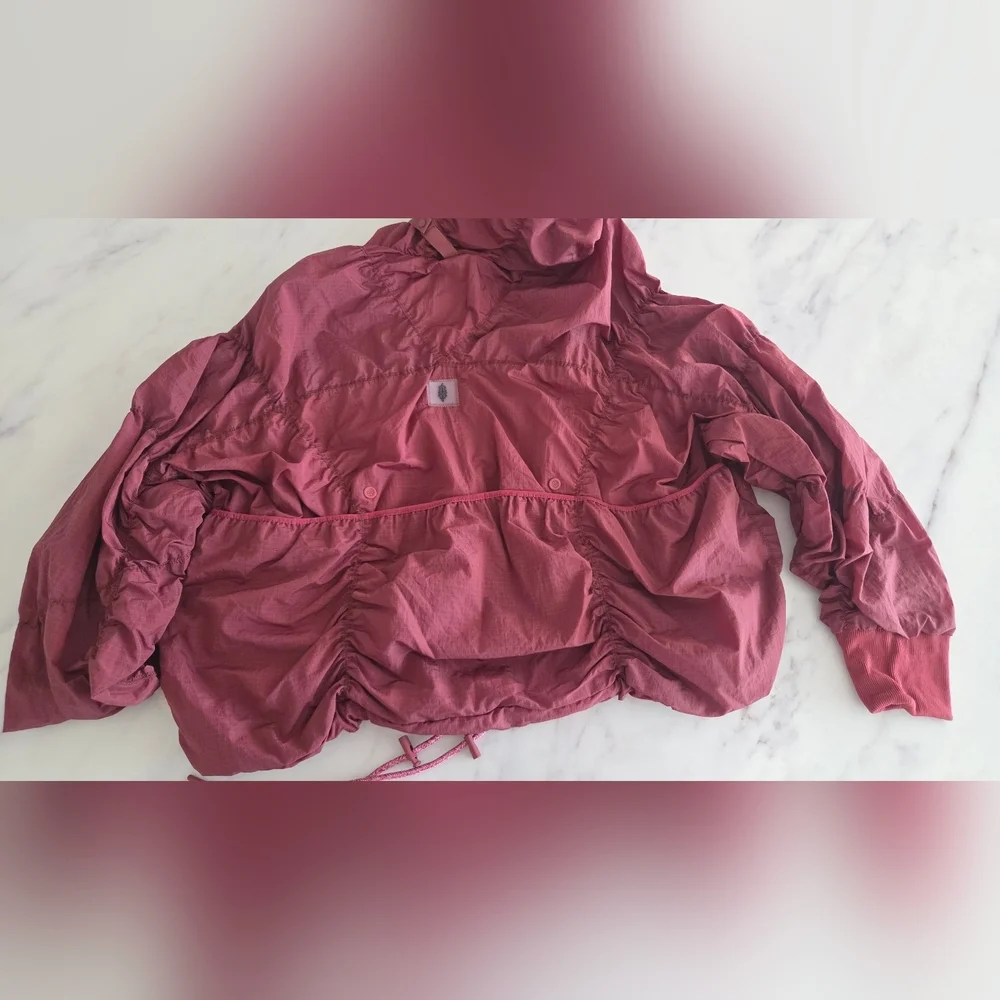 Free People Movement Happy Camper Ruched Jacket Wind Breaker Pullover - Picture 12 of 14